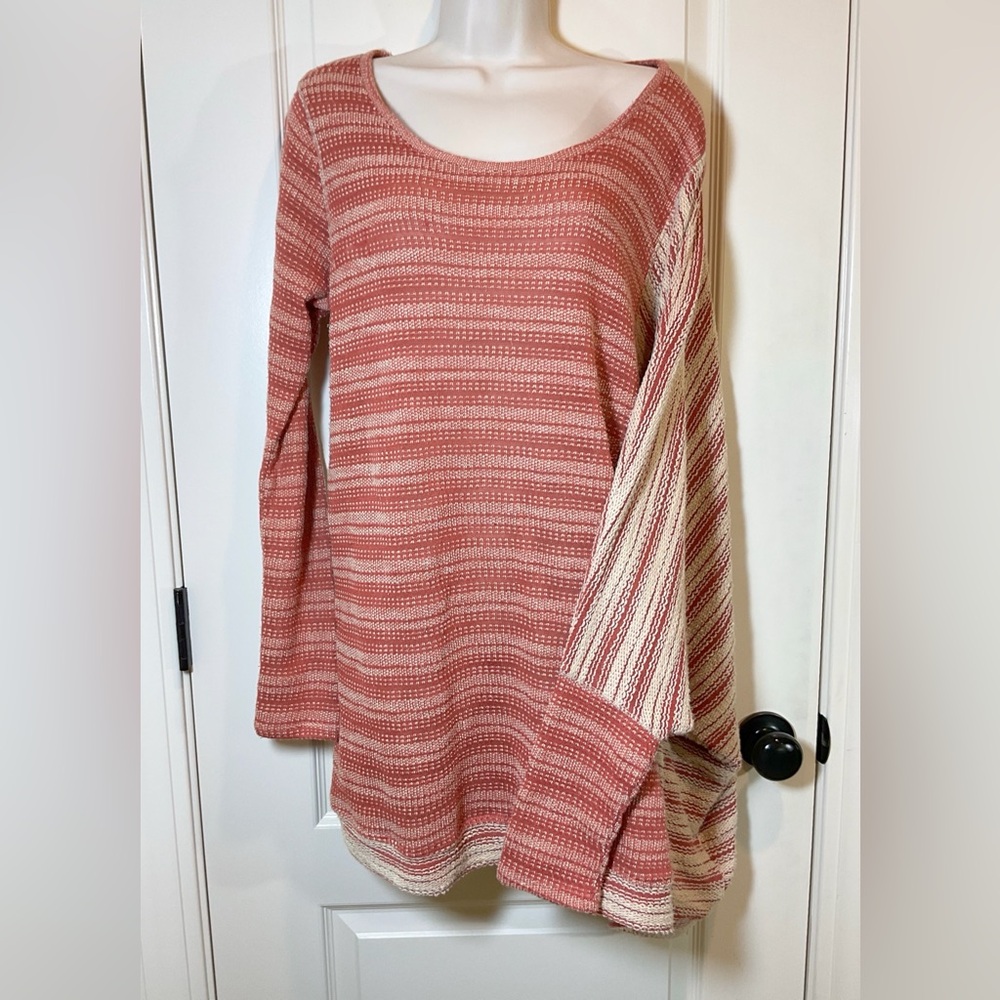 Free People Beach Asymmetrical Lightweight Knit Top Sweater